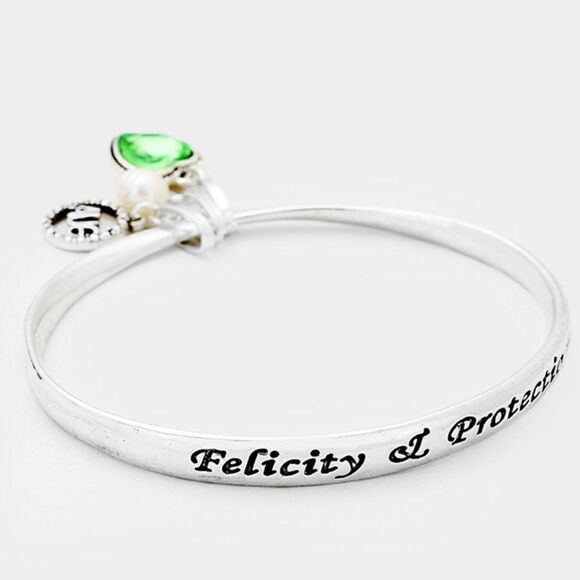 August Heart Birthday Stone Bracelet - Picture 4 of 4